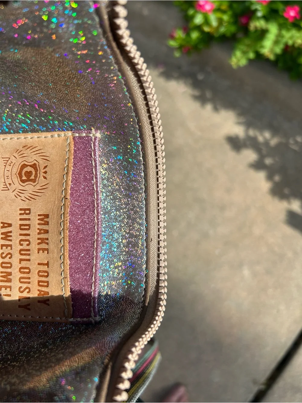 Consuela White and Light Brown Snake-Print Crossbody with Multicolor Strap (146) - Picture 10 of 11